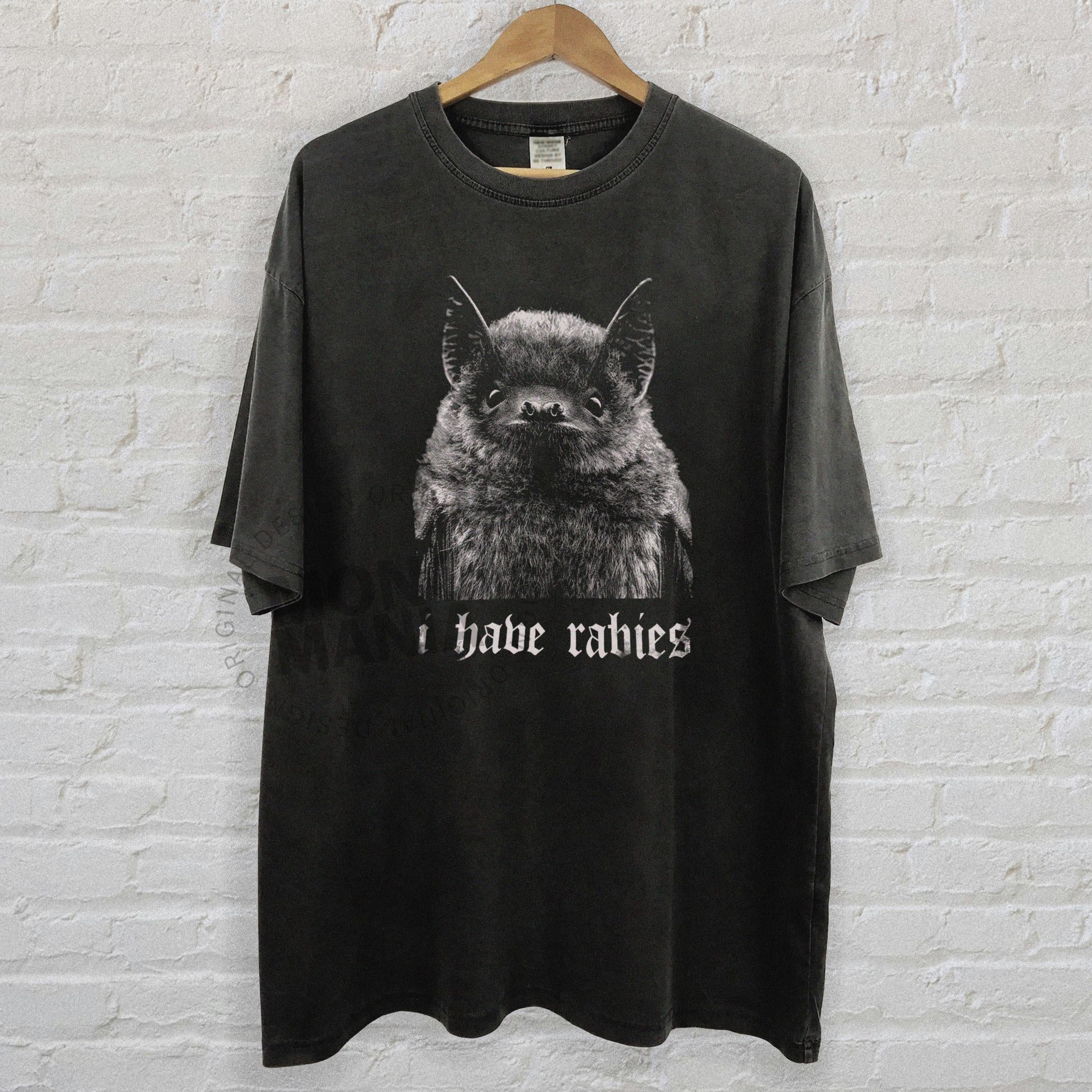 Grunge Bat Meme Graphic T-Shirt - Dark Humor Y2K Vintage Tee