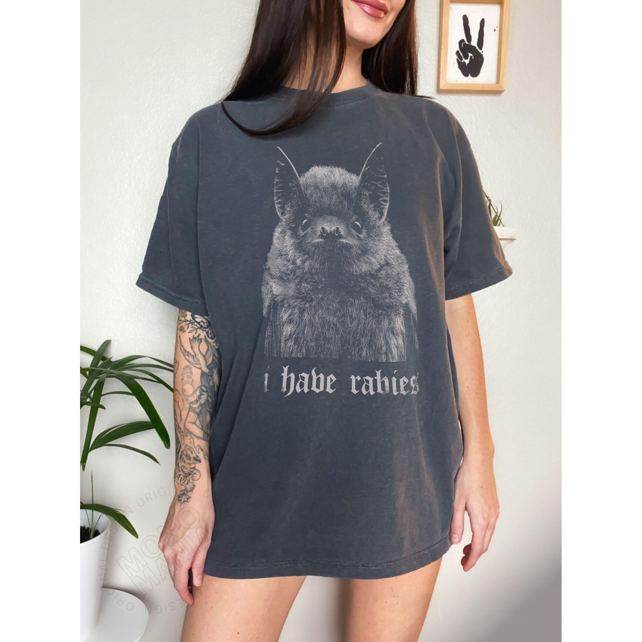 Grunge Bat Meme Graphic T-Shirt - Dark Humor Y2K Vintage Tee