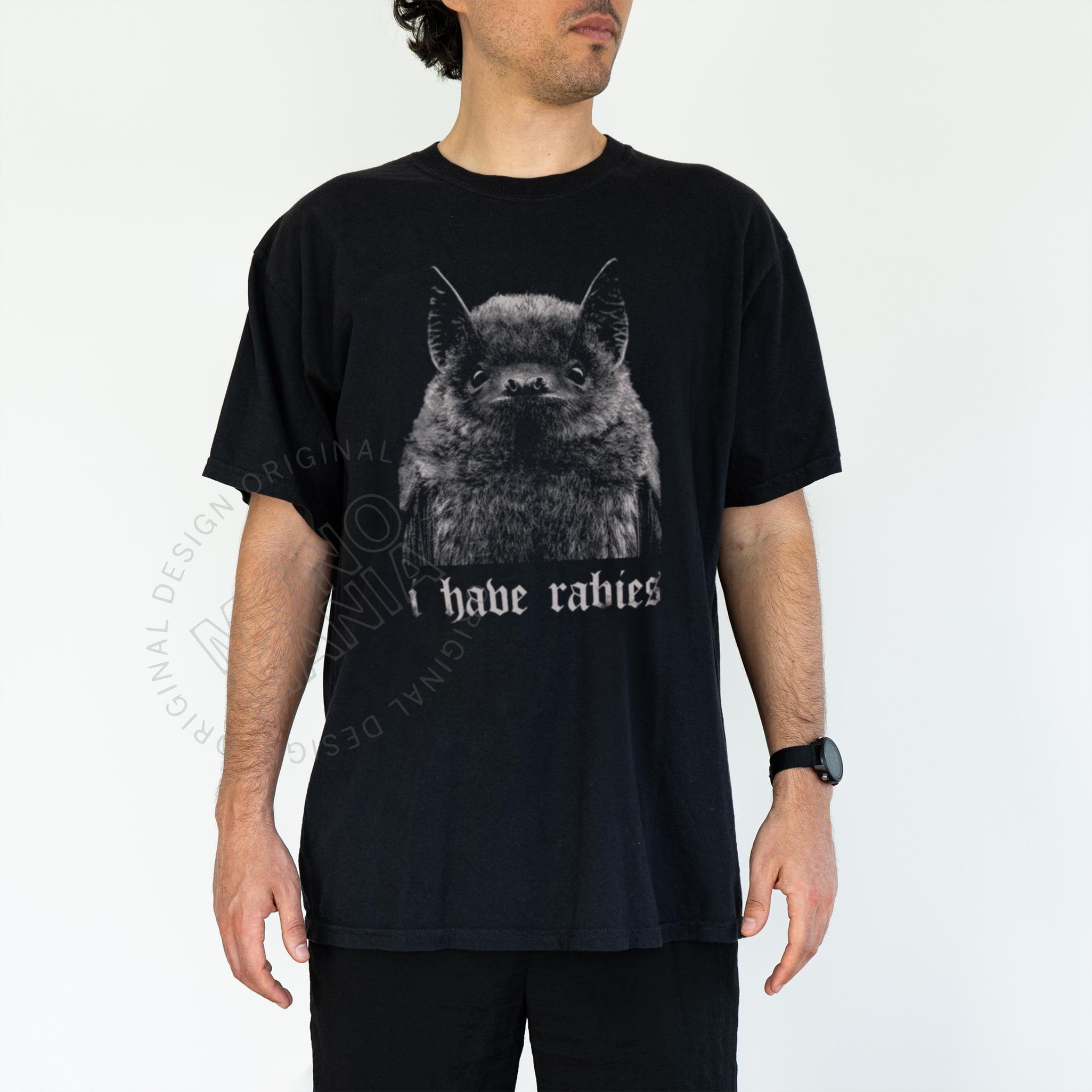 Grunge Bat Meme Graphic T-Shirt - Dark Humor Y2K Vintage Tee