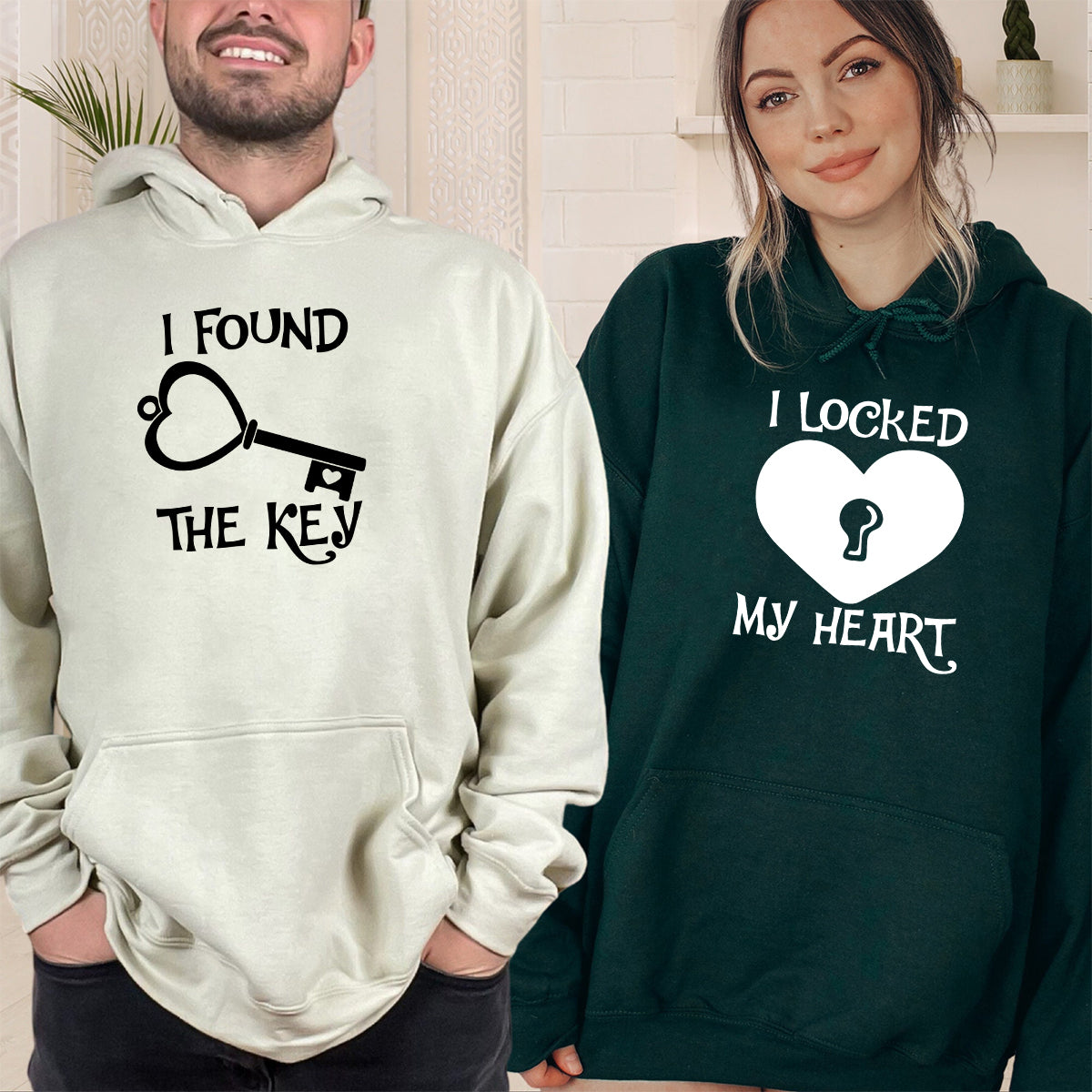 I Locked My Heart I Found The Key Matching Hoodies For Couples