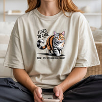 I Used To Care T-Shirt - Funny Cat Sarcastic Graphic Tee