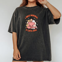 I Was Normal 3 Cats Ago T-Shirt - Funny Cat Sarcastic Graphic Tee