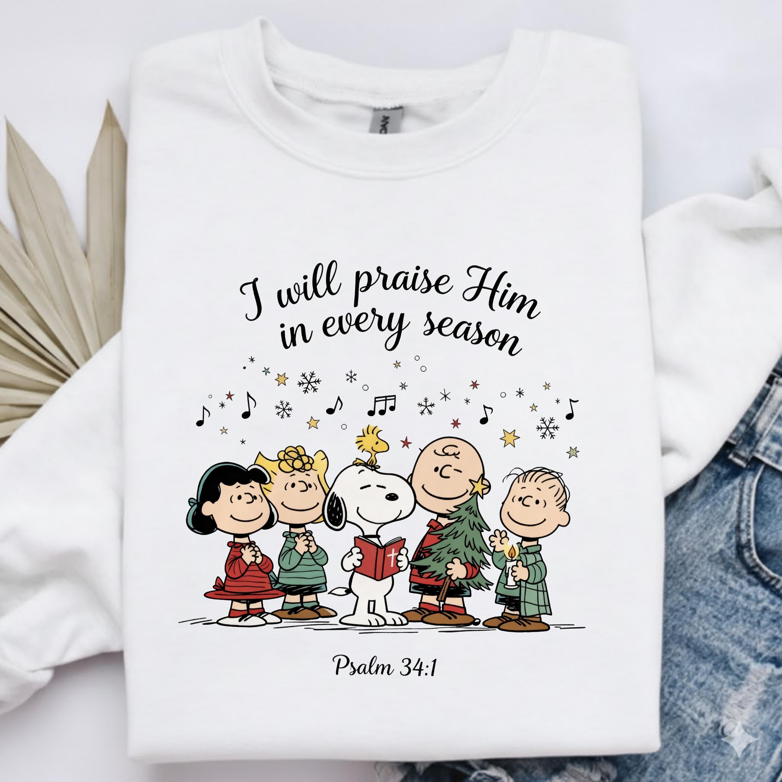 I Will Praise Him Psalm 341 Shirt – Christian Faith Tee with Snoopy-Inspired Design