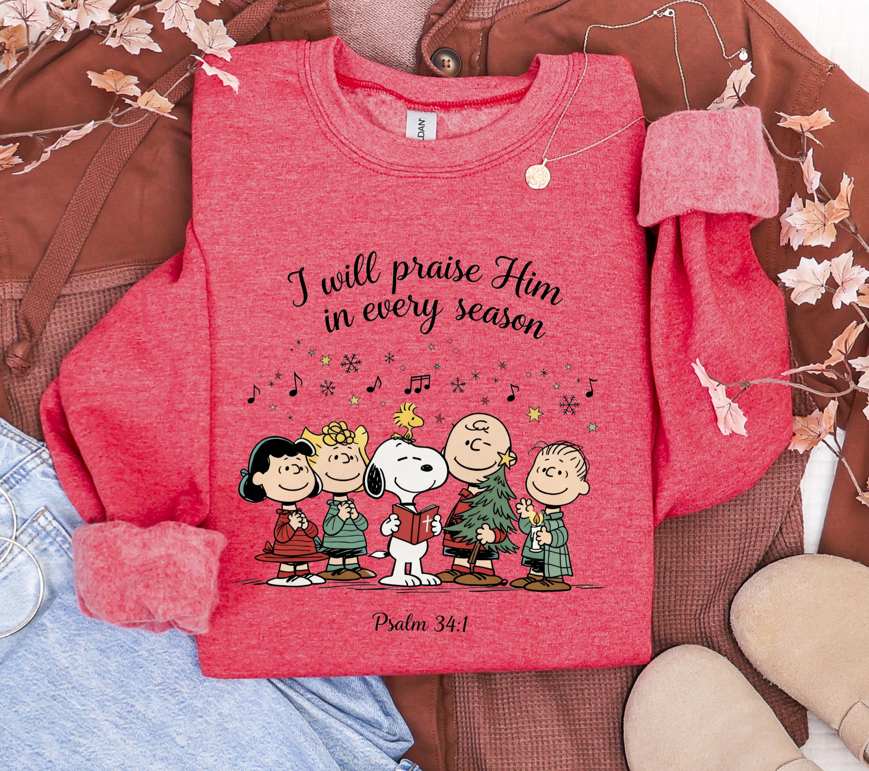 I Will Praise Him Psalm 341 Shirt – Christian Faith Tee with Snoopy-Inspired Design