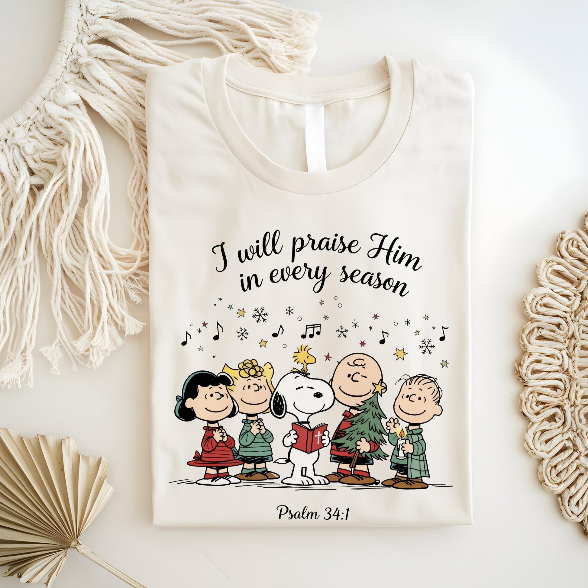 I Will Praise Him Psalm 341 Shirt – Christian Faith Tee with Snoopy-Inspired Design
