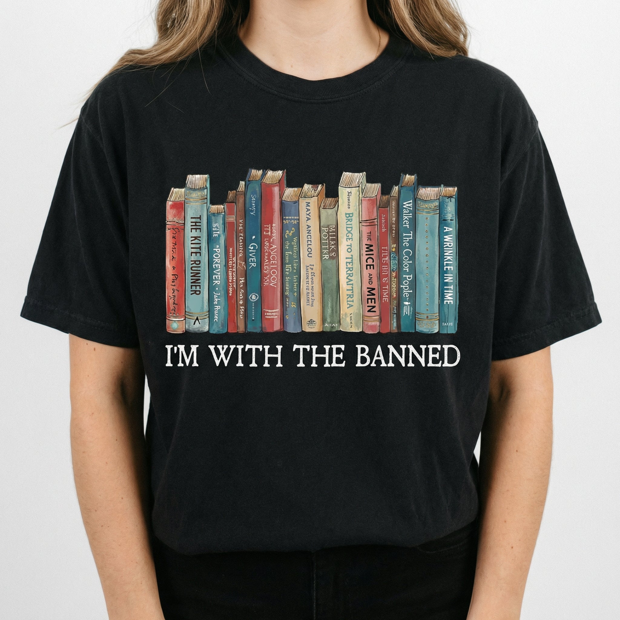 I’m With the Banned Books T-Shirt – Reading & Librarian Graphic Tee