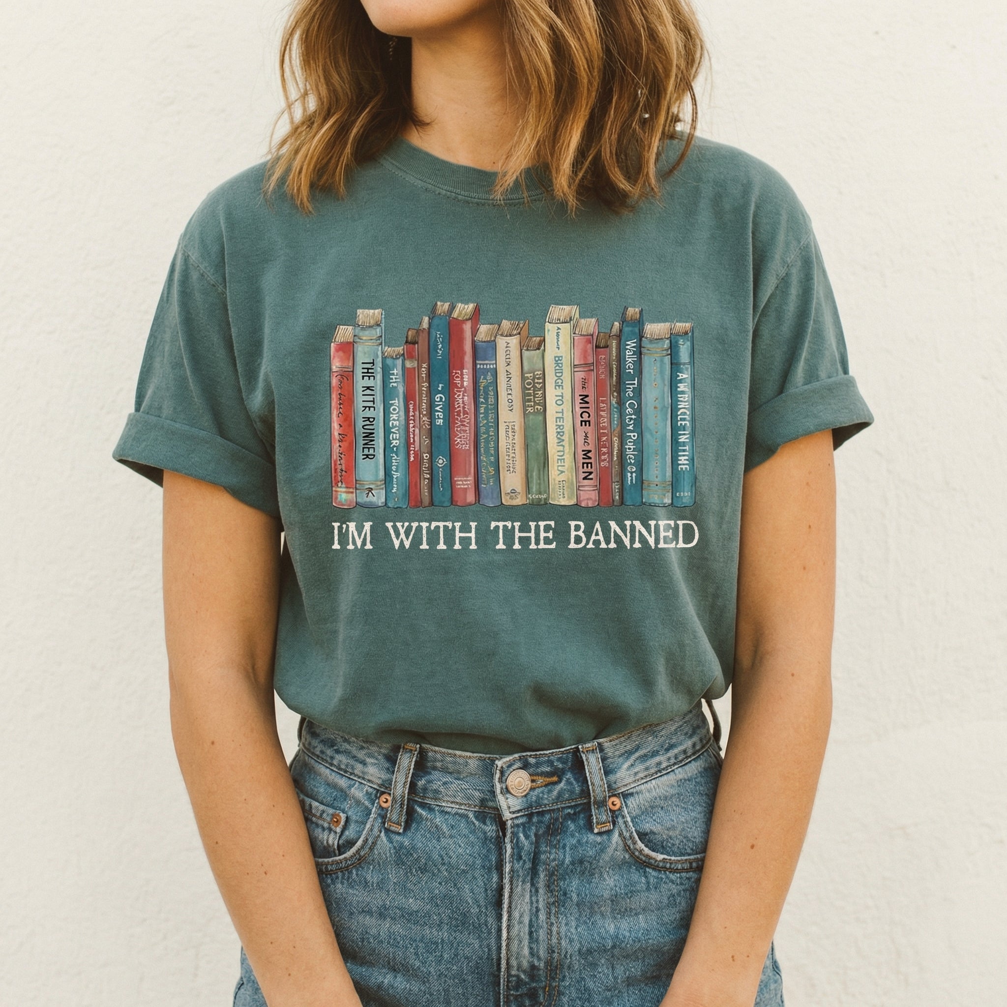 I’m With the Banned Books T-Shirt – Reading & Librarian Graphic Tee
