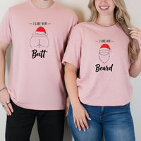 I Like His Beard I Live Her Butt Matching T-Shirts For Couples