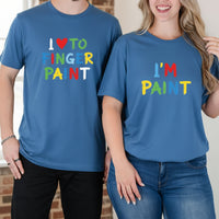 I Love To Finger Paint Funny Matching T-Shirts For Couples