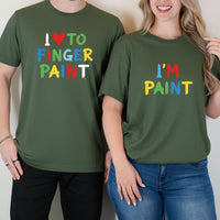 I Love To Finger Paint Funny Matching T-Shirts For Couples