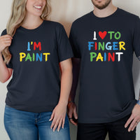 I Love To Finger Paint Funny Matching T-Shirts For Couples