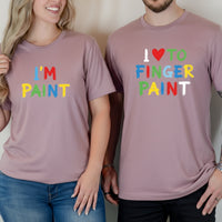 I Love To Finger Paint Funny Matching T-Shirts For Couples