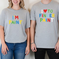 I Love To Finger Paint Funny Matching T-Shirts For Couples