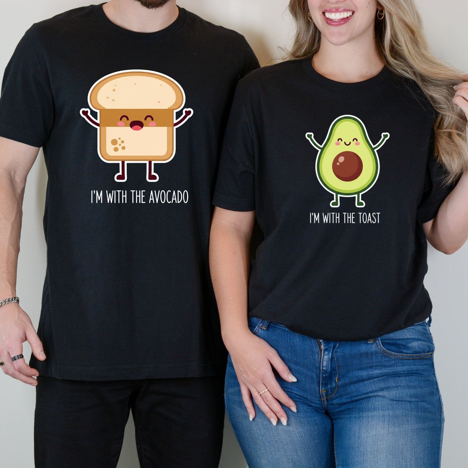 I'm With The Avocado - The Toast Matching T-Shirts For Couples