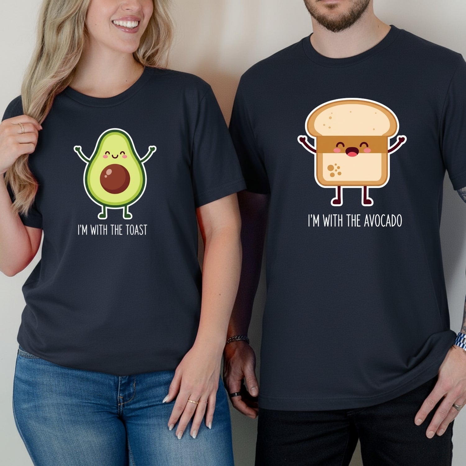 I'm With The Avocado - The Toast Matching T-Shirts For Couples