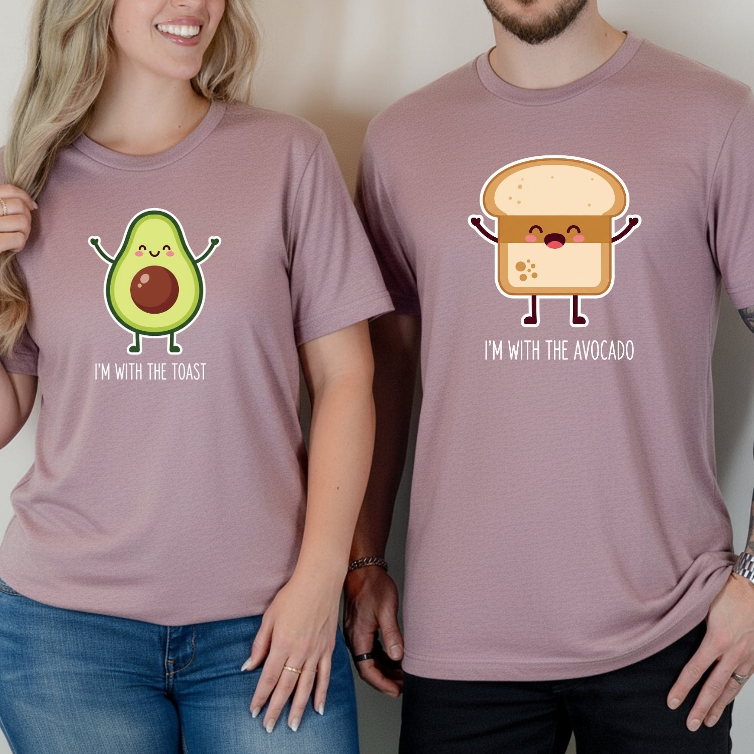 I'm With The Avocado - The Toast Matching T-Shirts For Couples