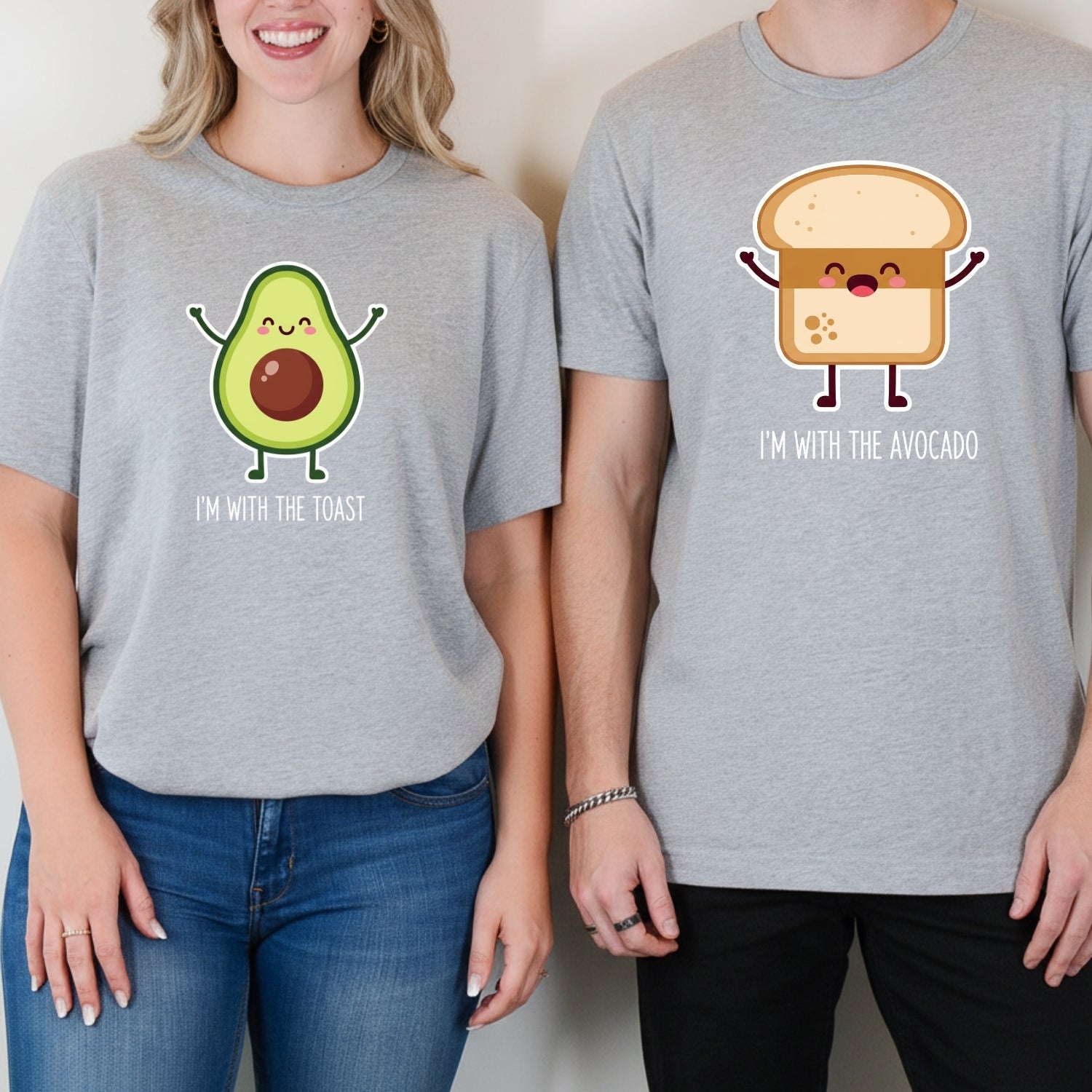 I'm With The Avocado - The Toast Matching T-Shirts For Couples