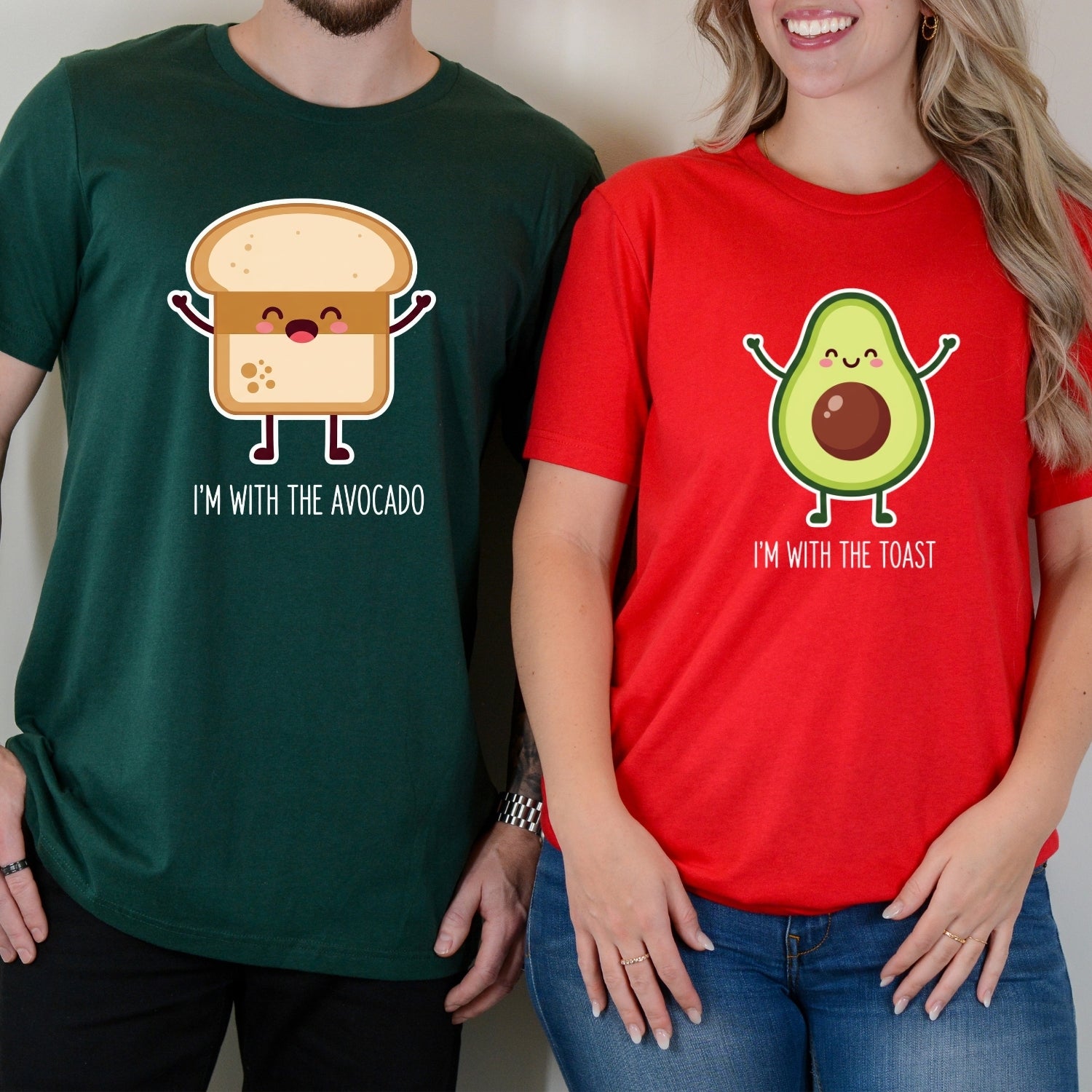 I'm With The Avocado - The Toast Matching T-Shirts For Couples