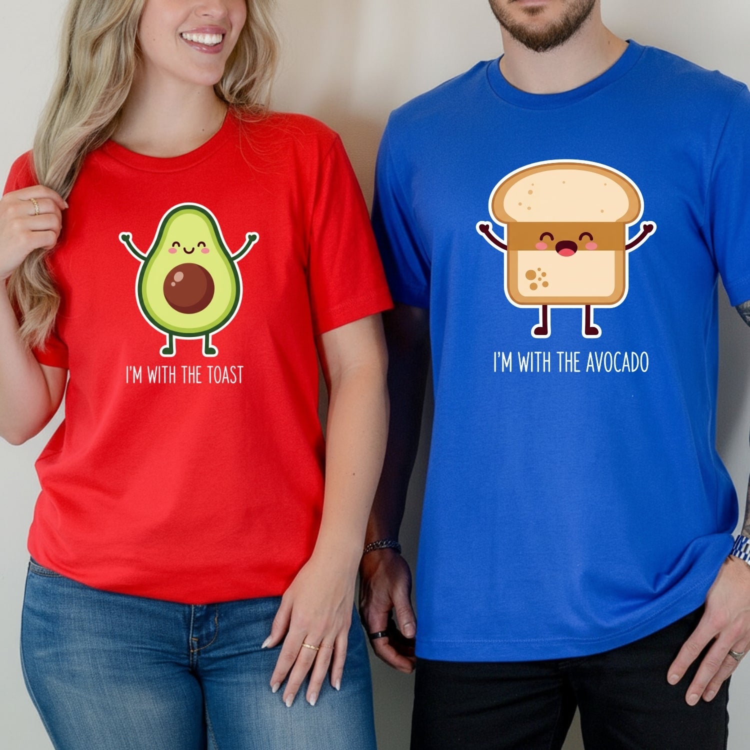 I'm With The Avocado - The Toast Matching T-Shirts For Couples