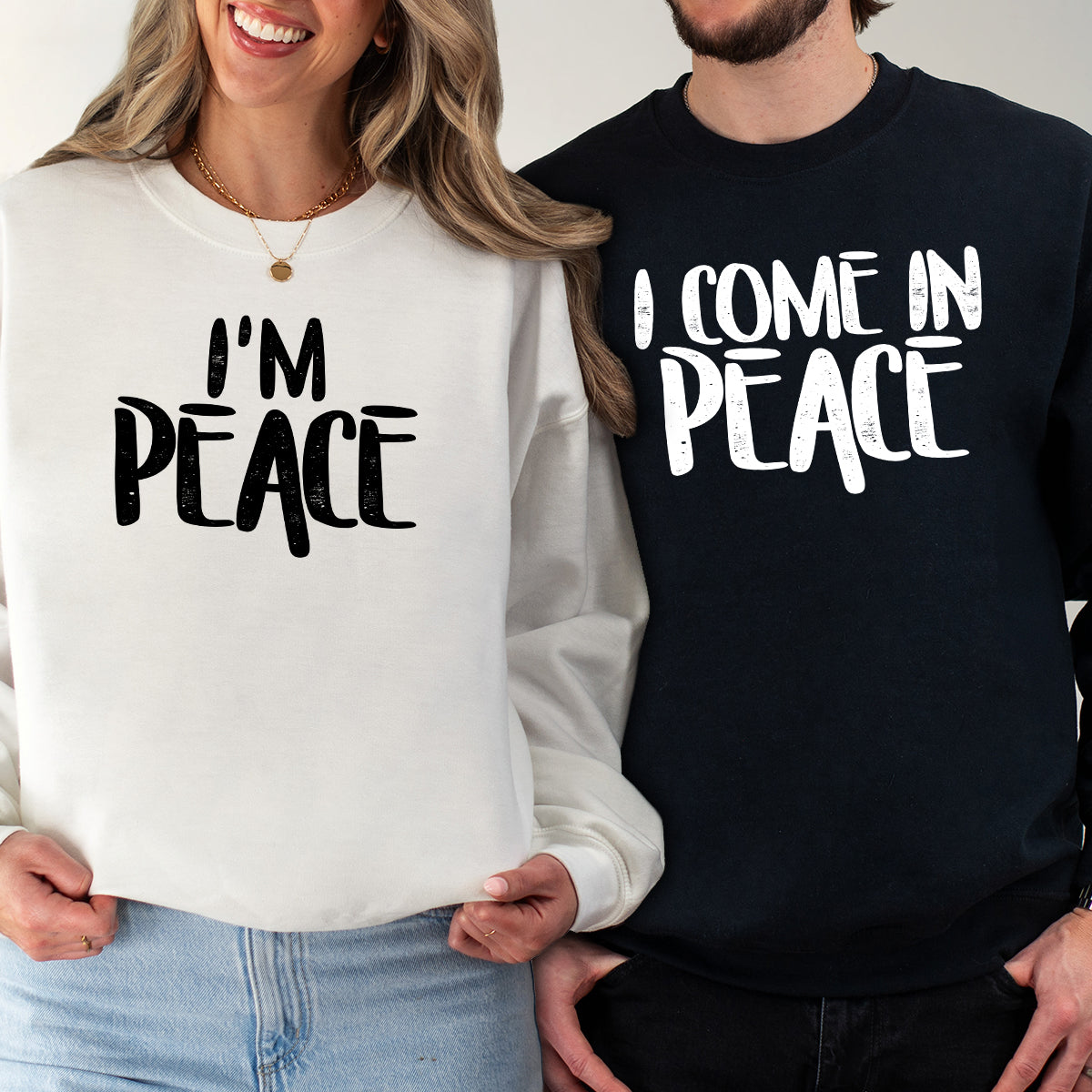 I'm Peace I Come In Peace Matching Hoodies For Couples