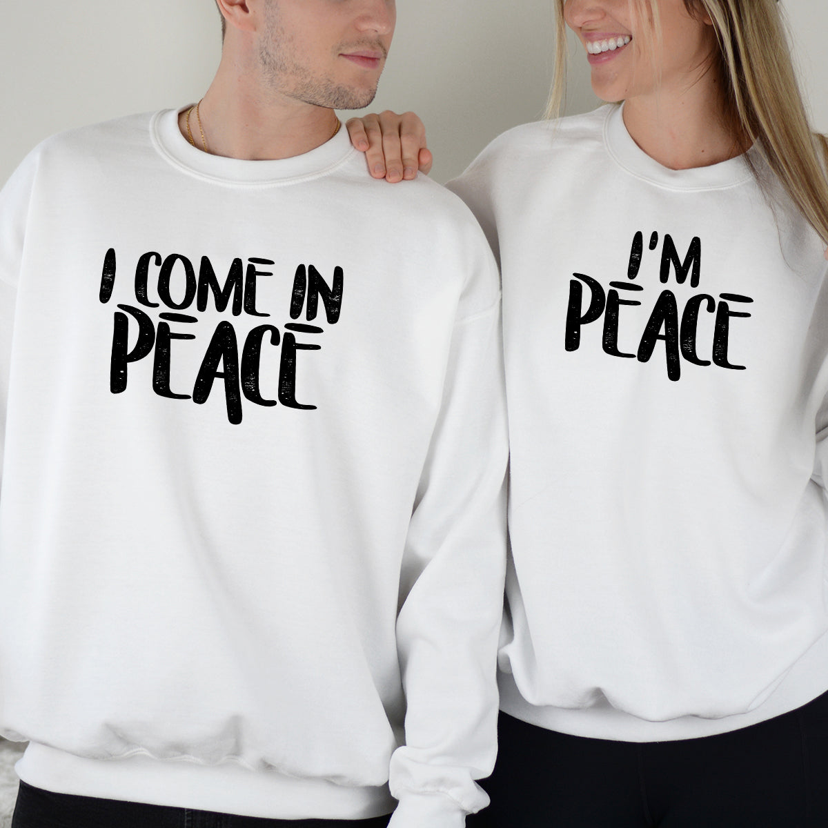 I'm Peace I Come In Peace Matching Hoodies For Couples