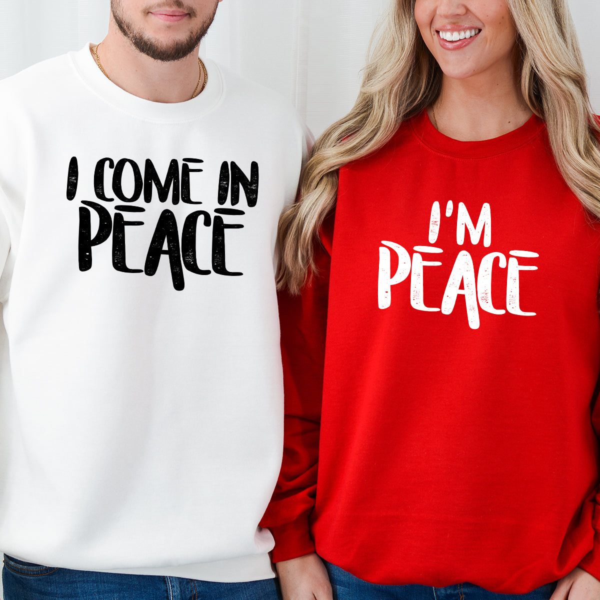 I'm Peace I Come In Peace Matching Hoodies For Couples