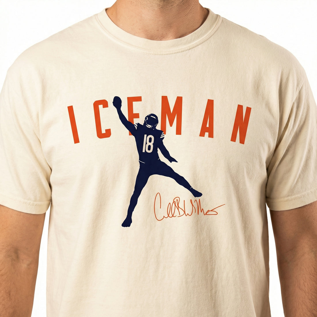 Iceman Football Graphic T-Shirt – Cold-Weather Quarterback Style Tee