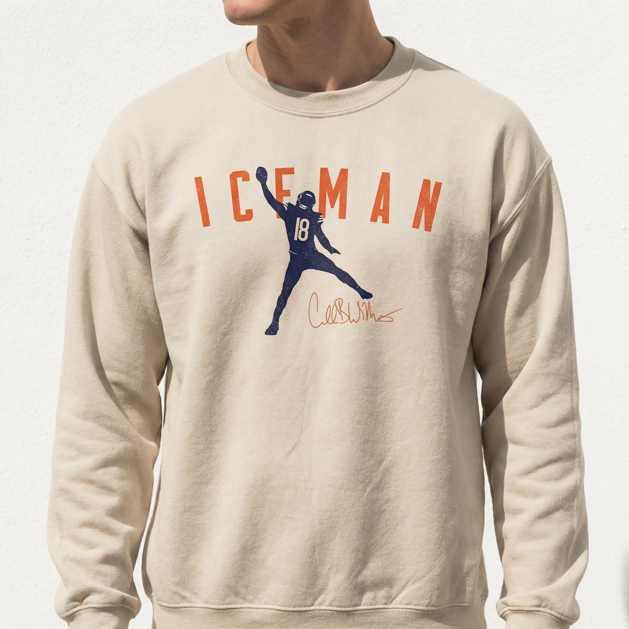 Iceman Football Graphic T-Shirt – Cold-Weather Quarterback Style Tee
