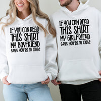 If You Can Read This Shirt Funny His & Her Matching Hoodies For Couples