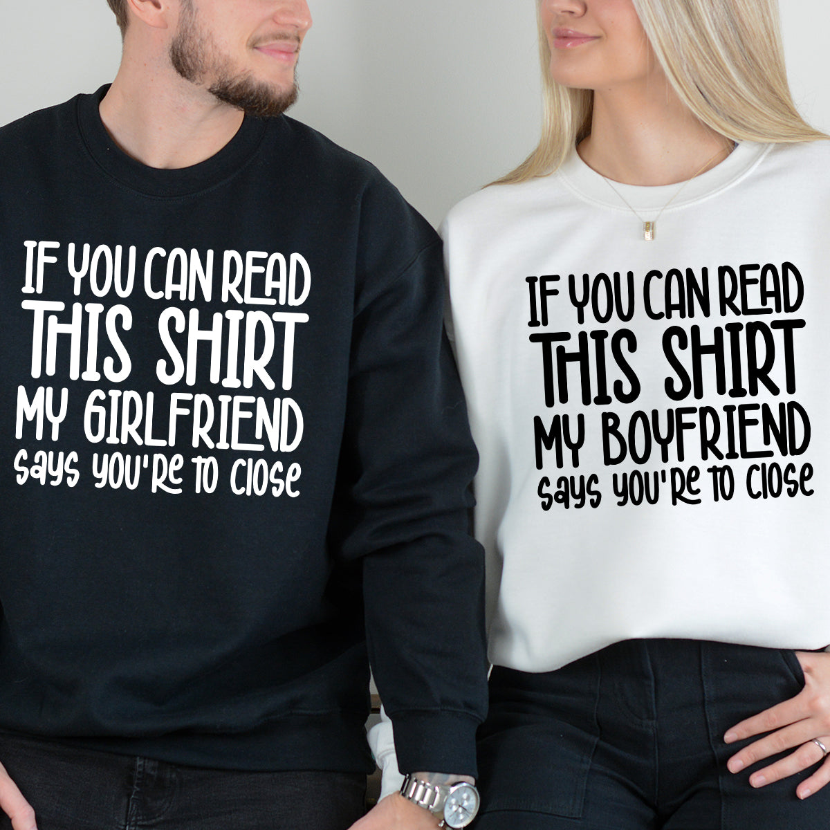 If You Can Read This Shirt Funny His & Her Matching Hoodies For Couples