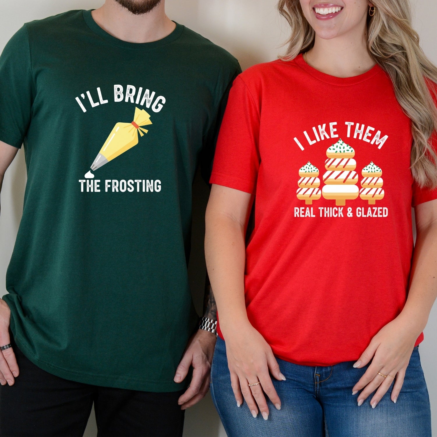 I'll Bring The Frosting I Like Them Real Thick Glazed Matching T-Shirts For Couples