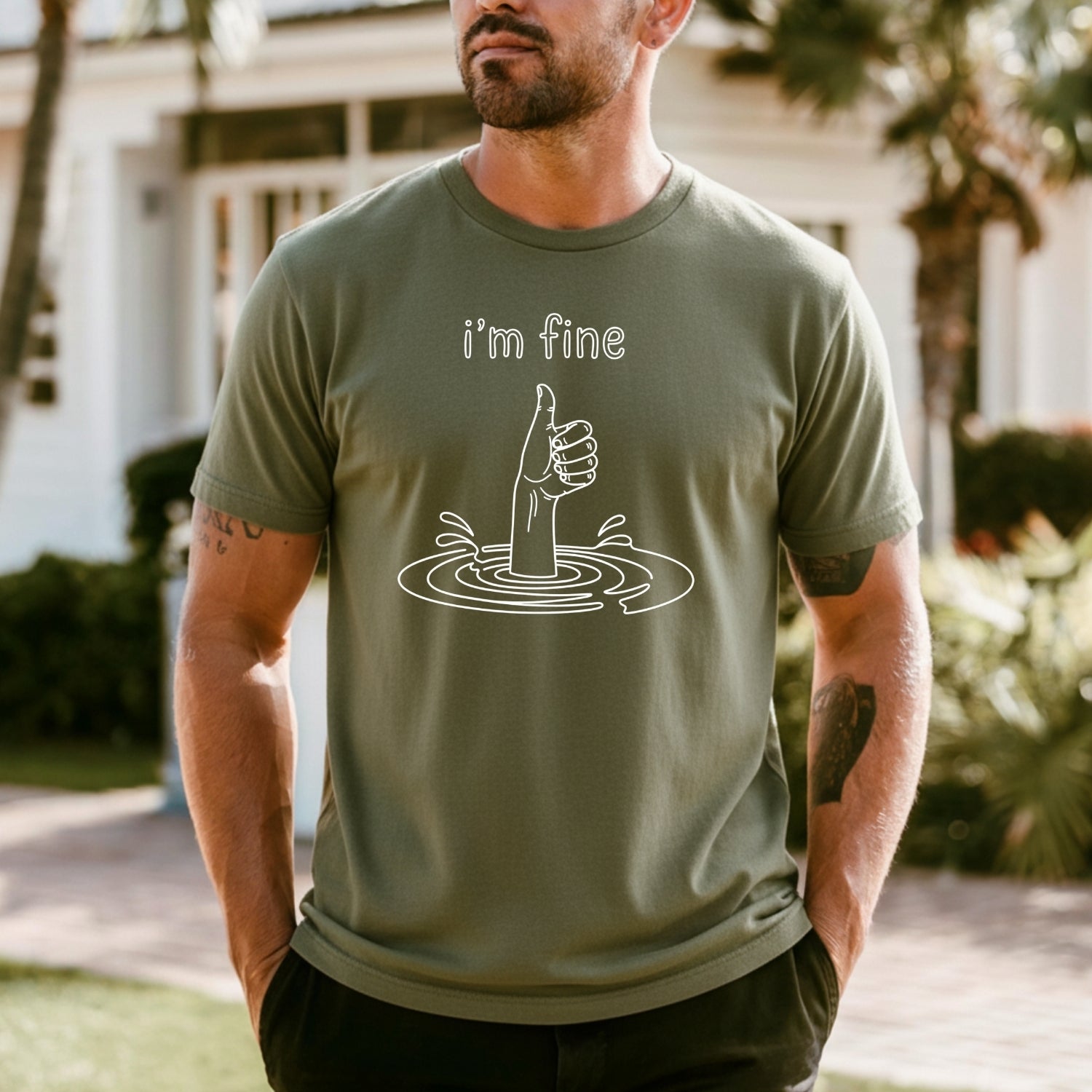 I'm Fine T-Shirt - Funny Sarcastic Graphic Tee