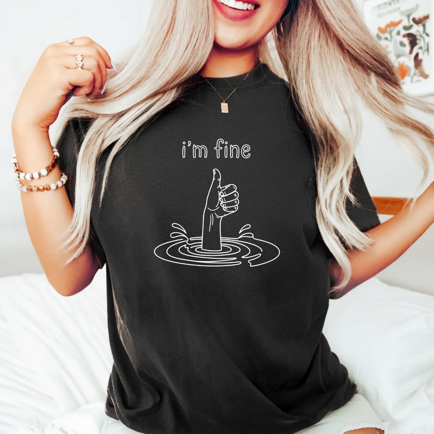 I'm Fine T-Shirt - Funny Sarcastic Graphic Tee