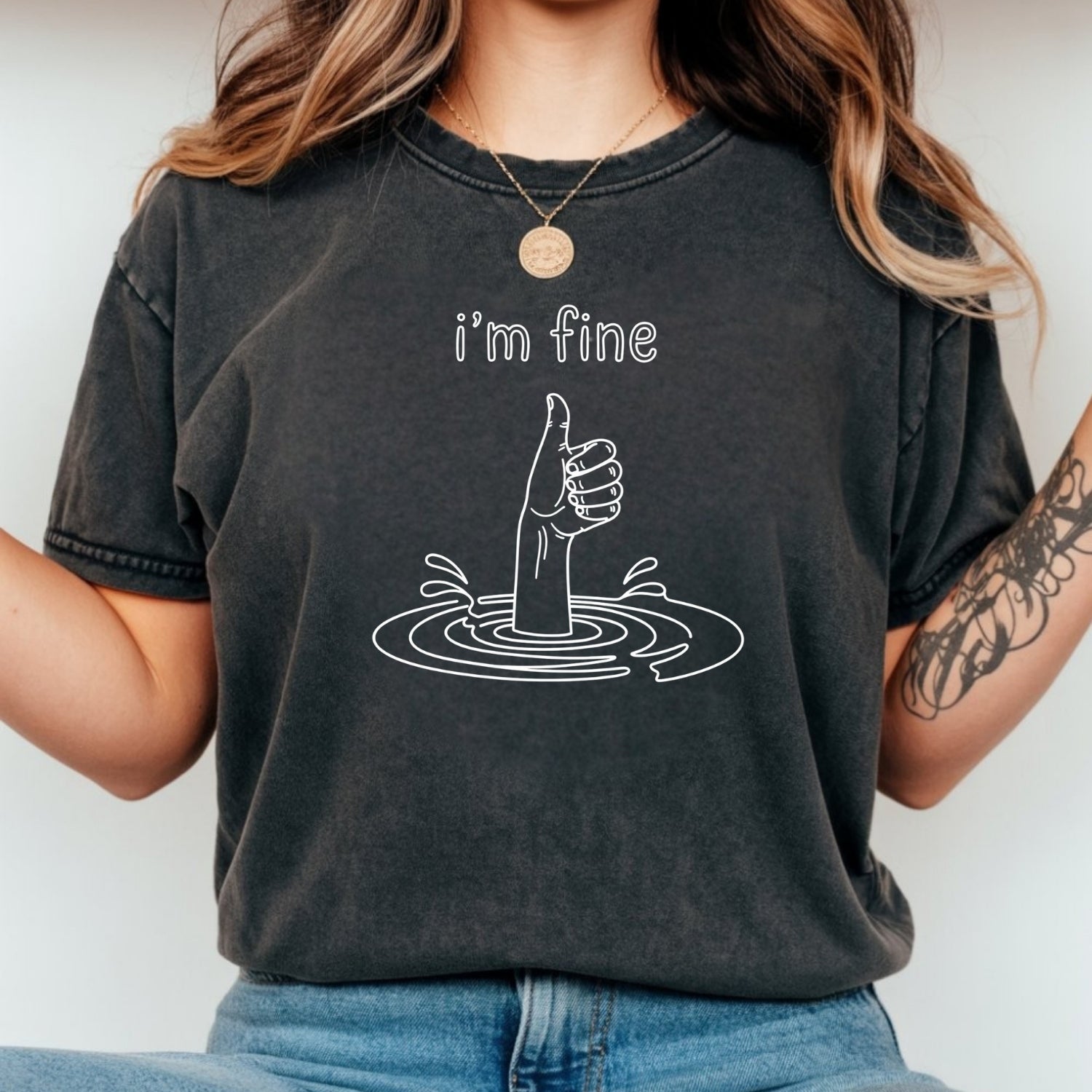 I'm Fine T-Shirt - Funny Sarcastic Graphic Tee