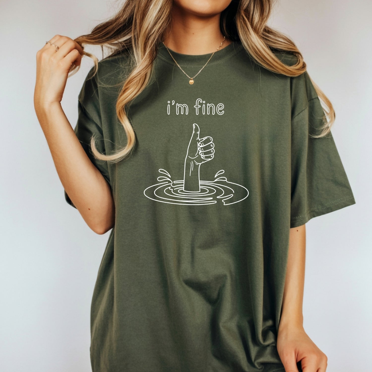 I'm Fine T-Shirt - Funny Sarcastic Graphic Tee