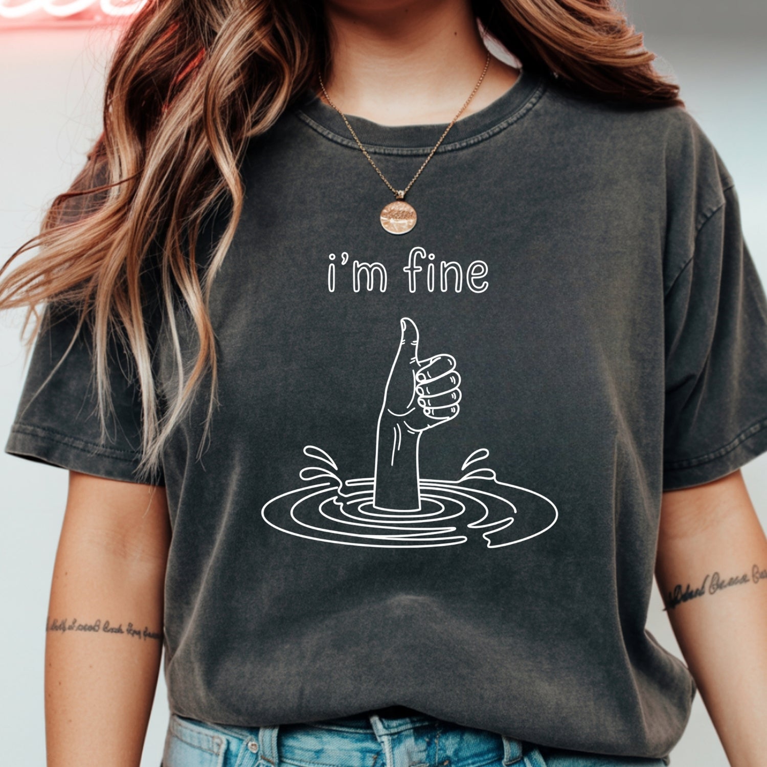 I'm Fine T-Shirt - Funny Sarcastic Graphic Tee