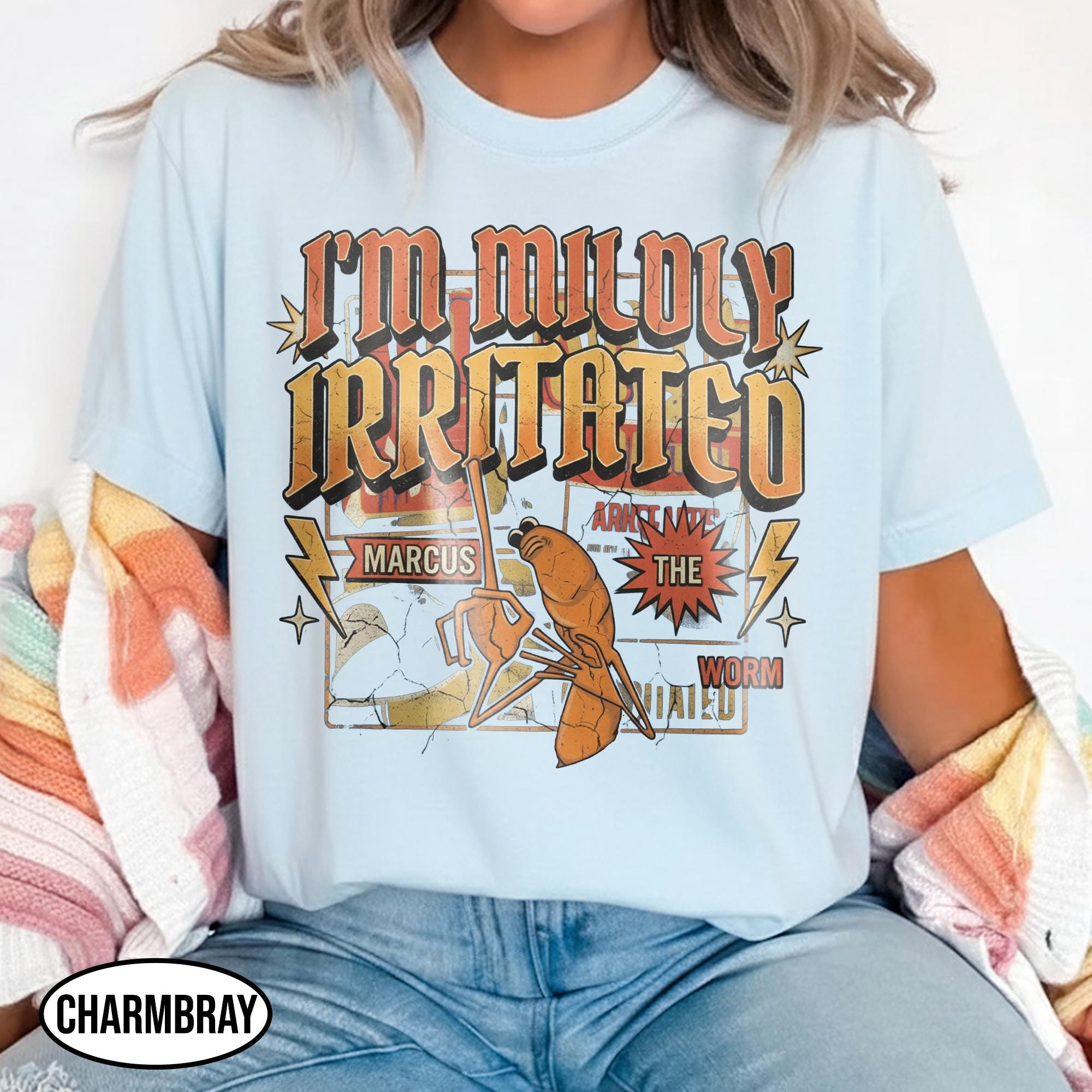I'm Mildly Irritated Marcus Worm Shirt - Funny Gen Z Meme Tee