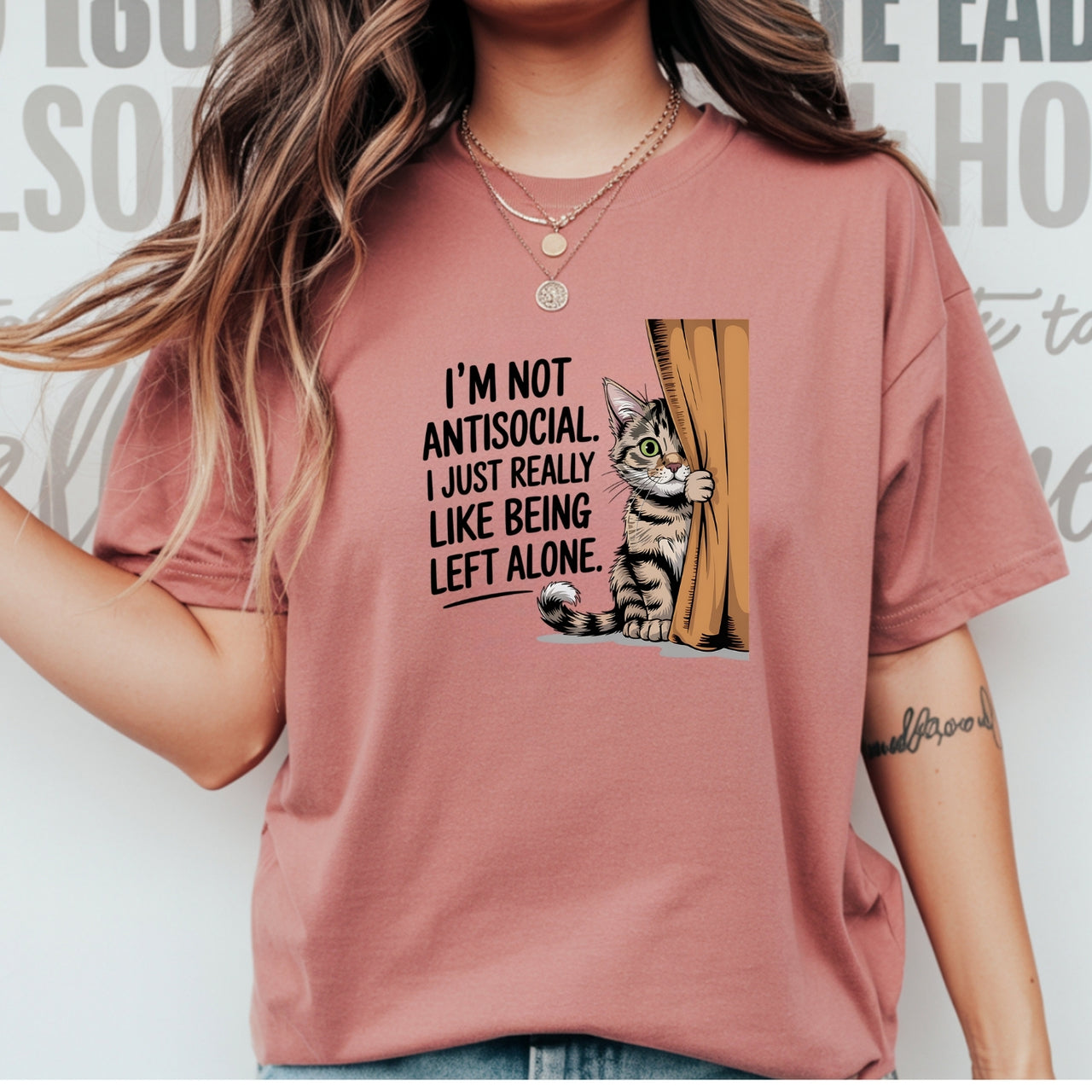 I'm Not Antisocial T-Shirt - Funny Cat Sarcastic Graphic Tee