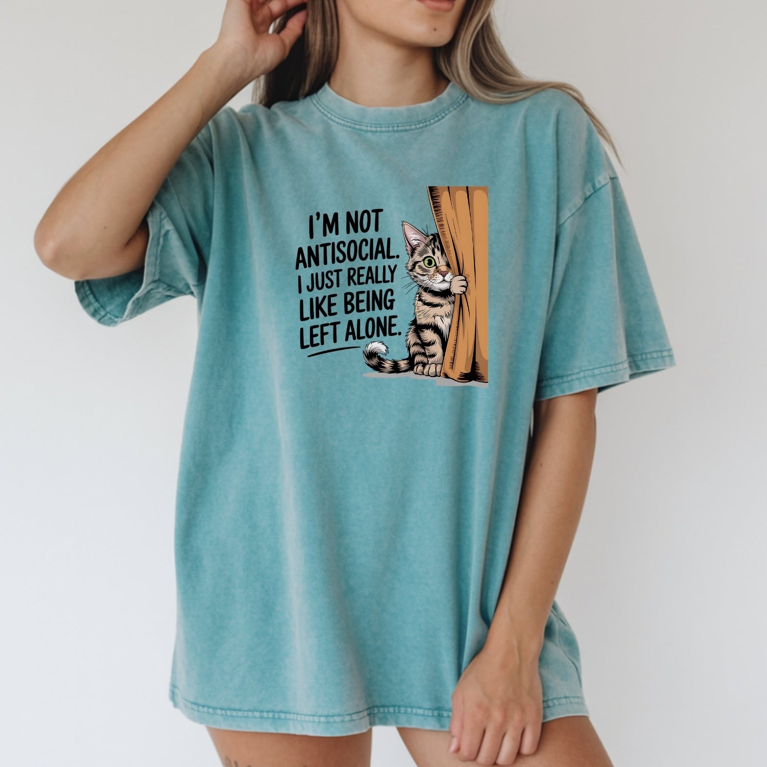 I'm Not Antisocial T-Shirt - Funny Cat Sarcastic Graphic Tee