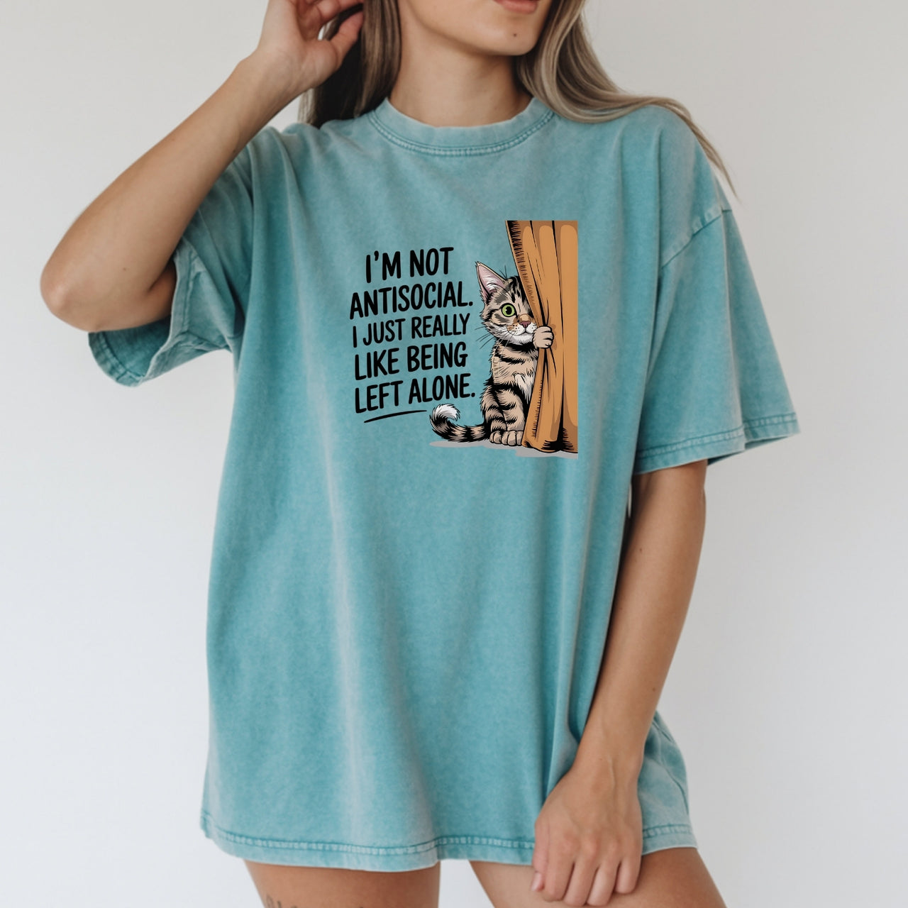 I'm Not Antisocial T-Shirt - Funny Cat Sarcastic Graphic Tee