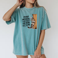 I'm Not Antisocial T-Shirt - Funny Cat Sarcastic Graphic Tee
