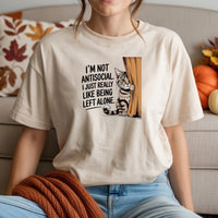 I'm Not Antisocial T-Shirt - Funny Cat Sarcastic Graphic Tee
