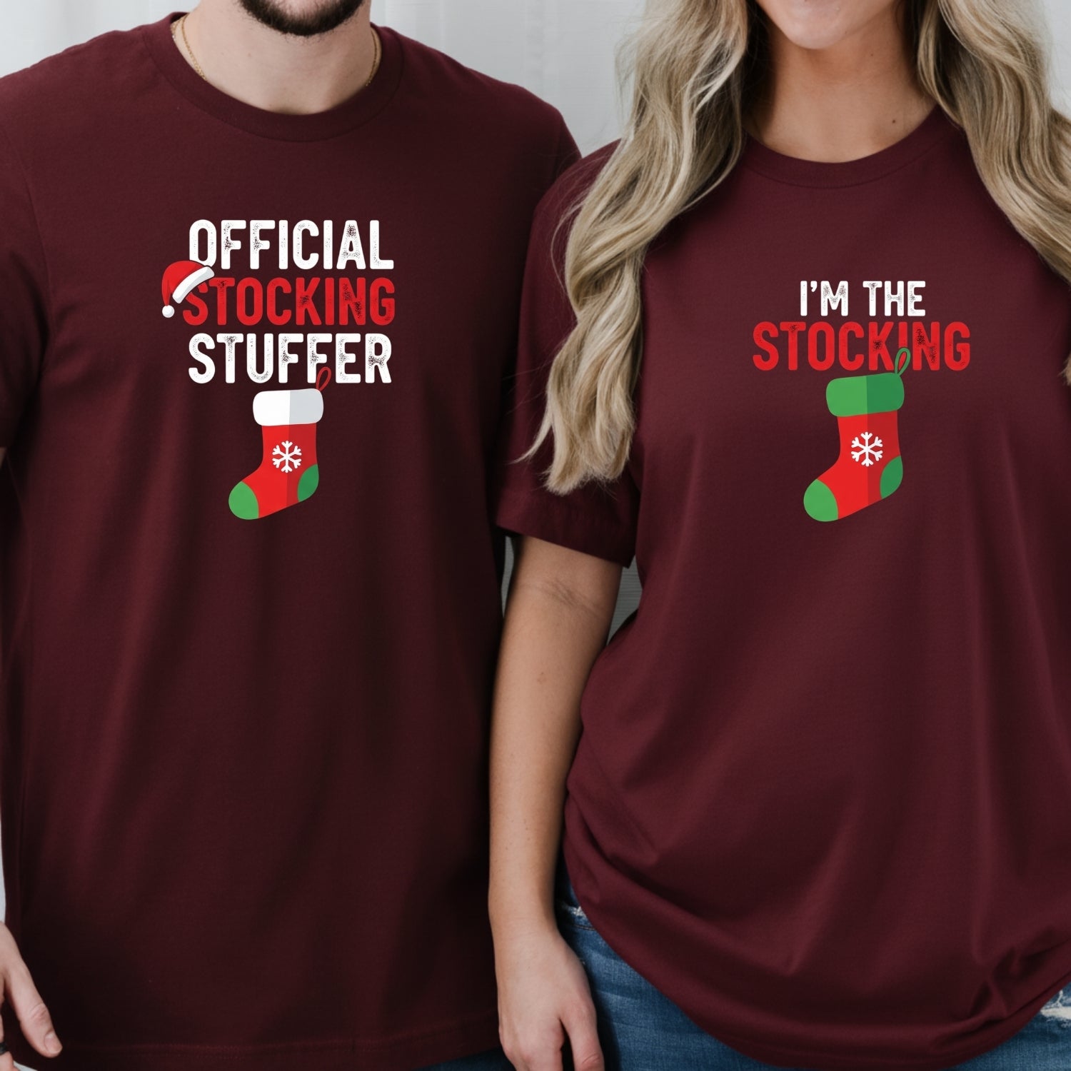 I'm The Stocking Official Stocking Stuffer Matching T-Shirts For Couples