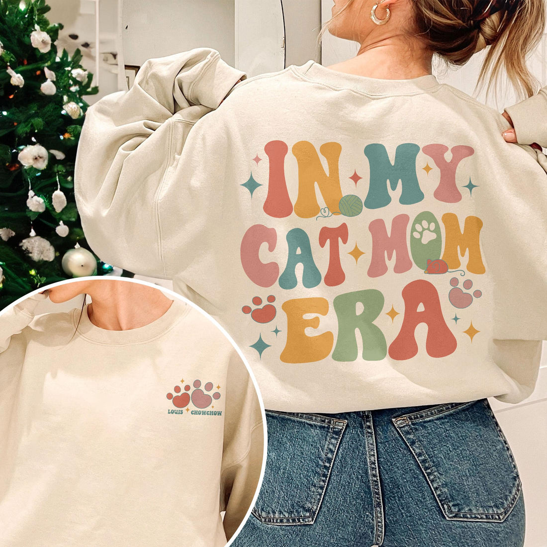 In My Cat Mom Era Sweatshirt – Custom Cat Name Crewneck, Cat Lover Gift