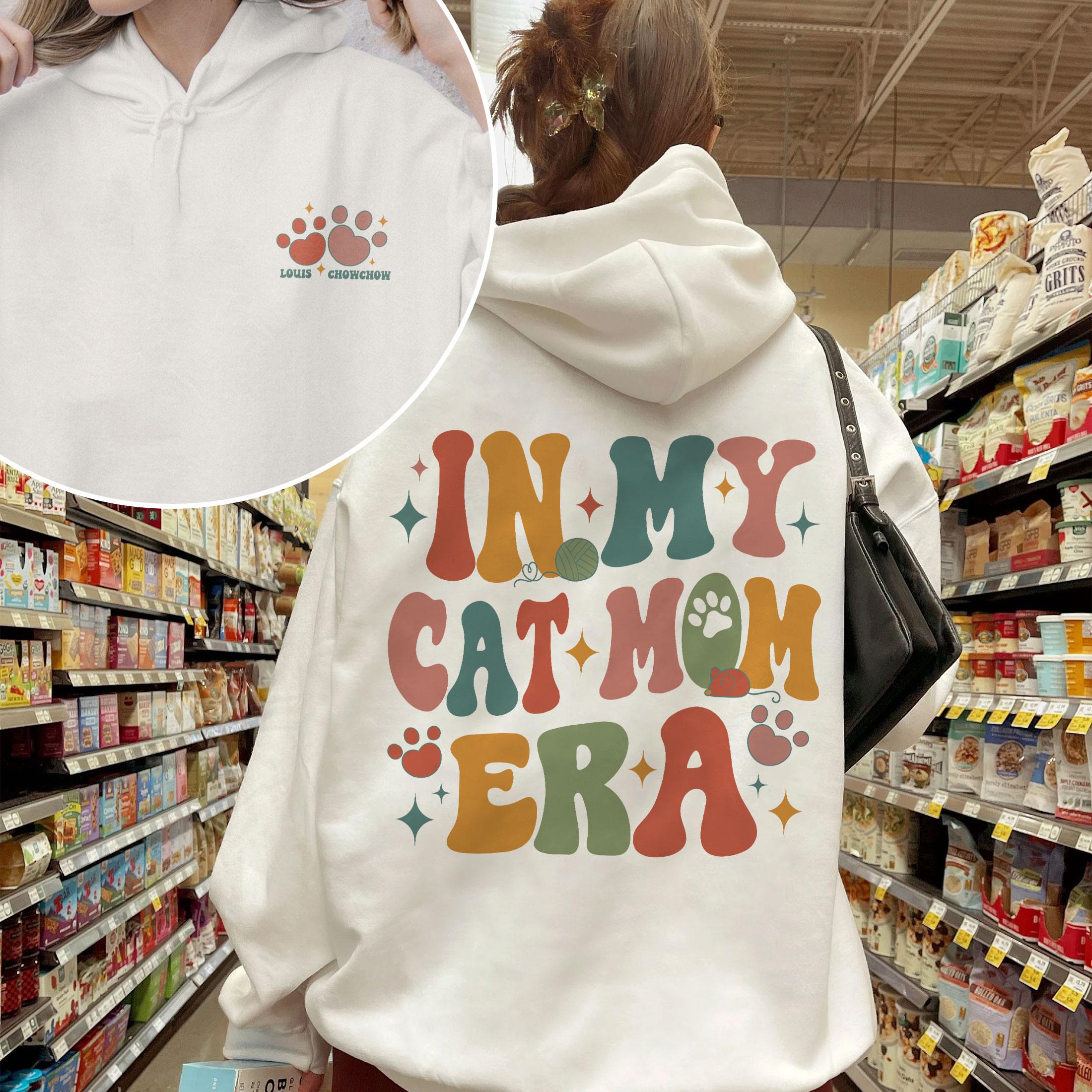 In My Cat Mom Era Sweatshirt – Custom Cat Name Crewneck, Cat Lover Gift