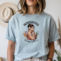 Introverted But Discuss Cat T-Shirt - Funny Cat Sarcastic Graphic Tee