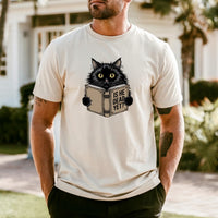 Is He Dead Yet T-Shirt - Funny Cat Sarcastic Graphic Tee