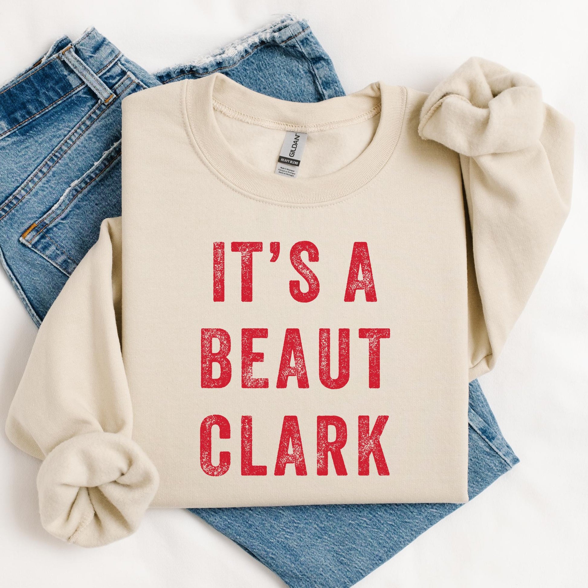 It’s a Beaut Christmas Sweatshirt – Funny Holiday Crewneck, Festive Winter Humor Shirt