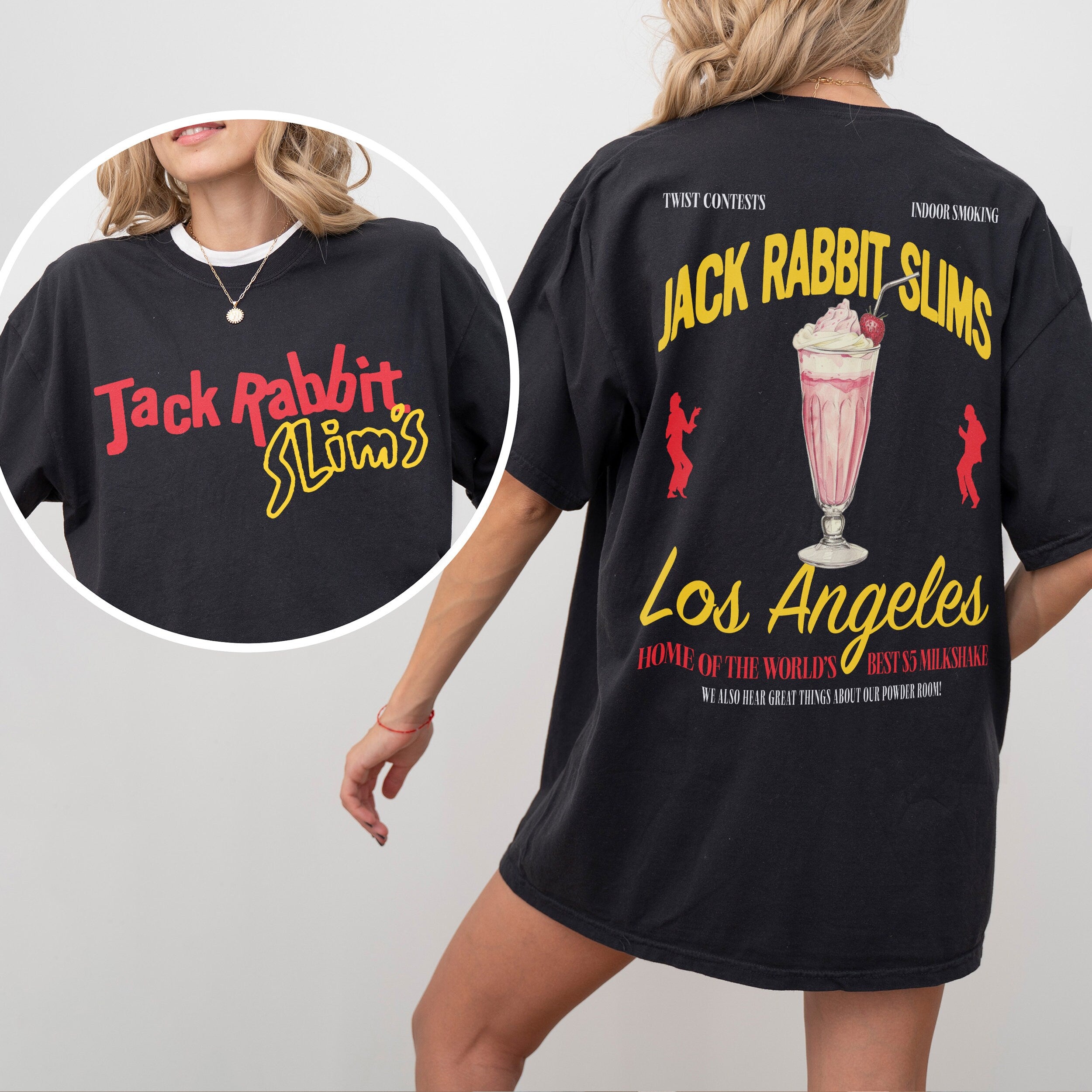 Jack Rabbit Slim’s T-Shirt – Retro Pulp Fiction Movie Restaurant Graphic Tee