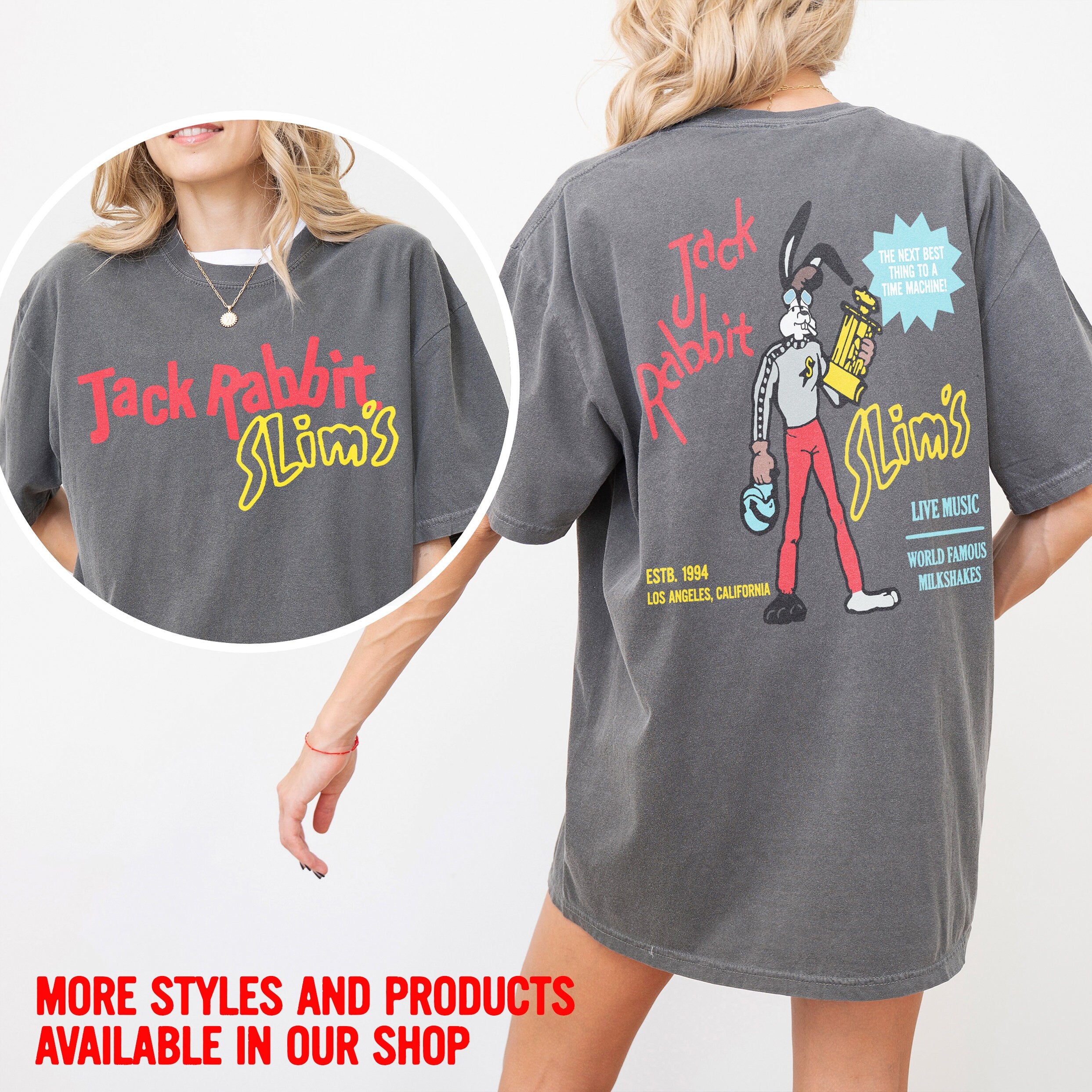 Jack Rabbit Slim’s T-Shirt – Retro Pulp Fiction Movie Restaurant Graphic Tee